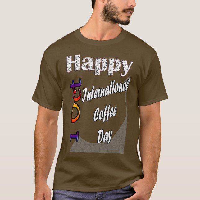 T-shirt 1er octobre Journée internationale du café Idée ca (Devant)
