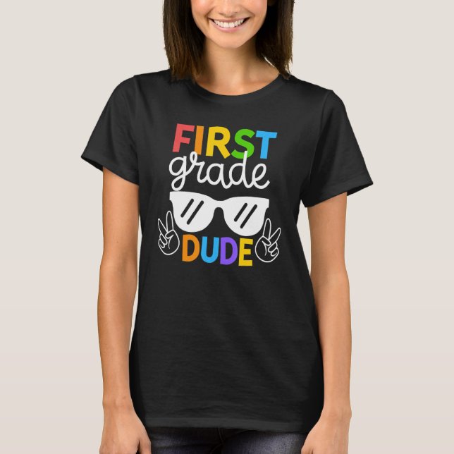 T-shirt 1ère année Dué Retour à l'école Premier jour Teac (Devant)