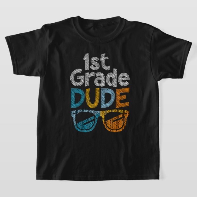 T-shirt 1ère année Dué Retour à l'école Premier niveau élè (Poser)