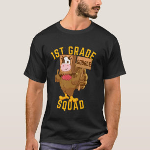 T-shirt 1ère année Gobble Squad Thanksgiving Turkey Drôle