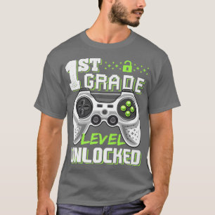 T-shirt 1ère année Jeu vidéo déverrouillé Retour à l'école