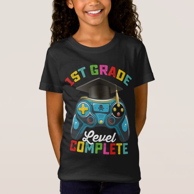 T-Shirt 1ère année Niveau Complet Graduation Jeu Gamer (Devant)