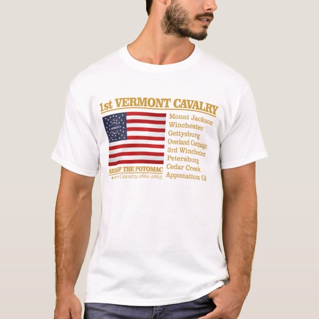 T-shirt 1ère cavalerie du Vermont (BH) (Devant)