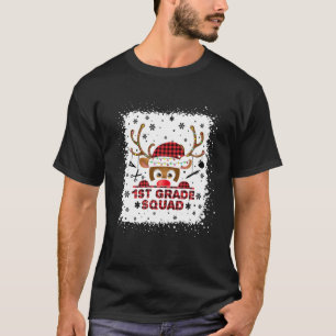 T-shirt 1Ere Classe Enseignant Noël Reindeer Red Buf