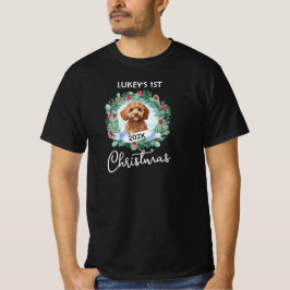 T-shirt 1ère couronne de Noël Cavoodle Cavapoo Cavadoodle