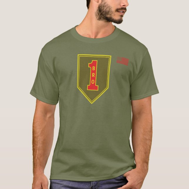 T-shirt 1ère division d'infanterie Patch Big Red One (Devant)