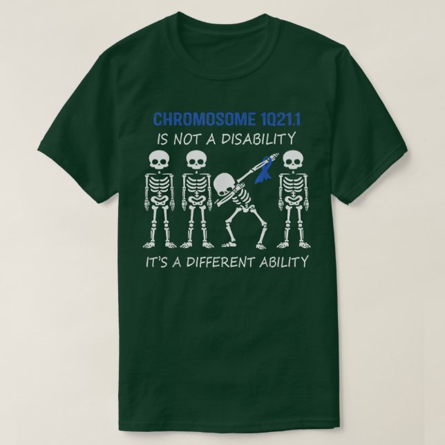 T-shirt 1q21-1 Suppression Chromosome Dabbing Squelette pa (Design devant)