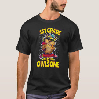 T-shirt 1re année est Owlsome retour à l'école professeur