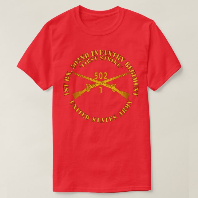 T-shirt 1re Bn 502e Infanterie du régiment d'infanterie Pr (Design devant)