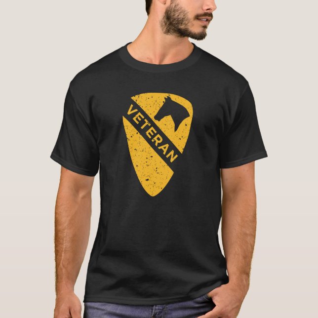 T-shirt 1re division de cavalerie - Ancien combattant (Pat (Devant)