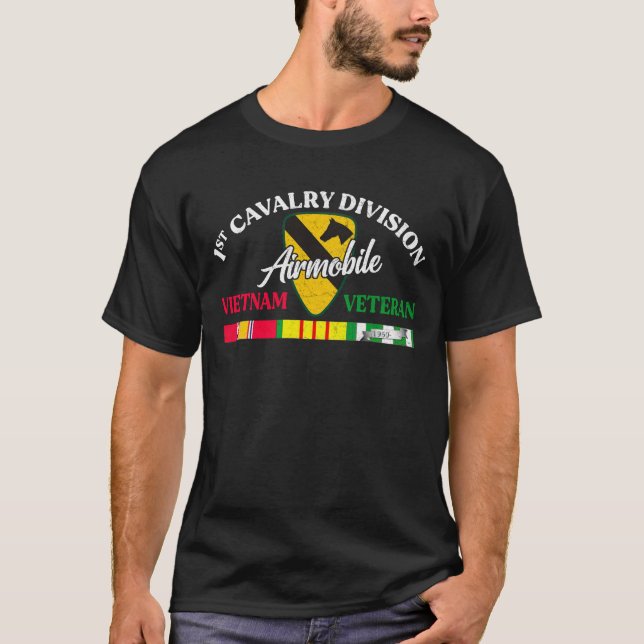 T-shirt 1re division de cavalerie-Vietnam-vétéran (Devant)