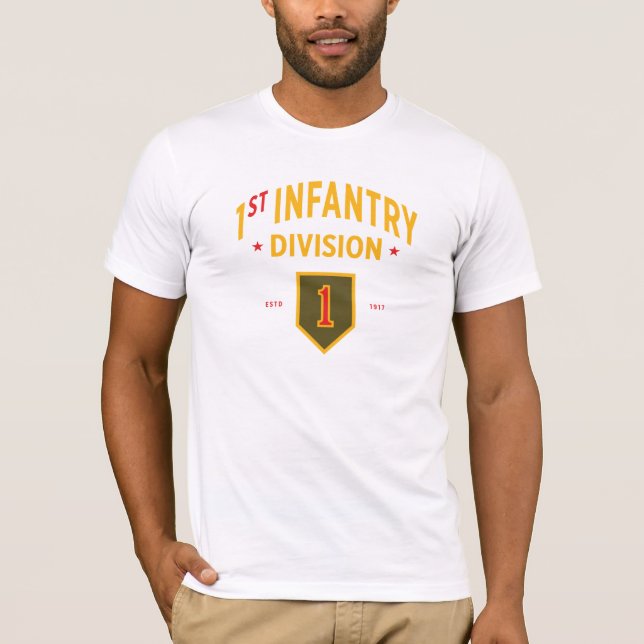 T-shirt 1re division d'infanterie - armée américaine (Devant)
