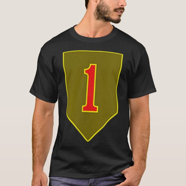 T-shirt 1re division d'infanterie Patch des anciens combat (Devant)