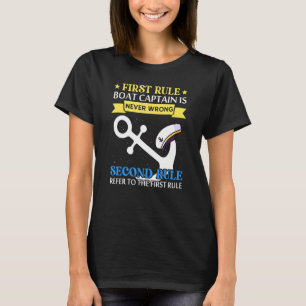 T-shirt 1re règle Le capitaine de bateau n'a jamais tort