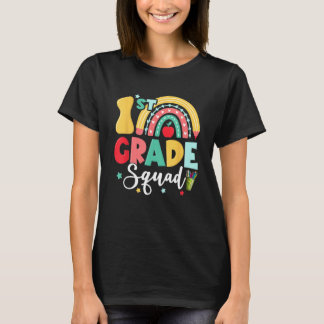 T-shirt 1st Grade Squad Team Funny Back To School Girls Bo