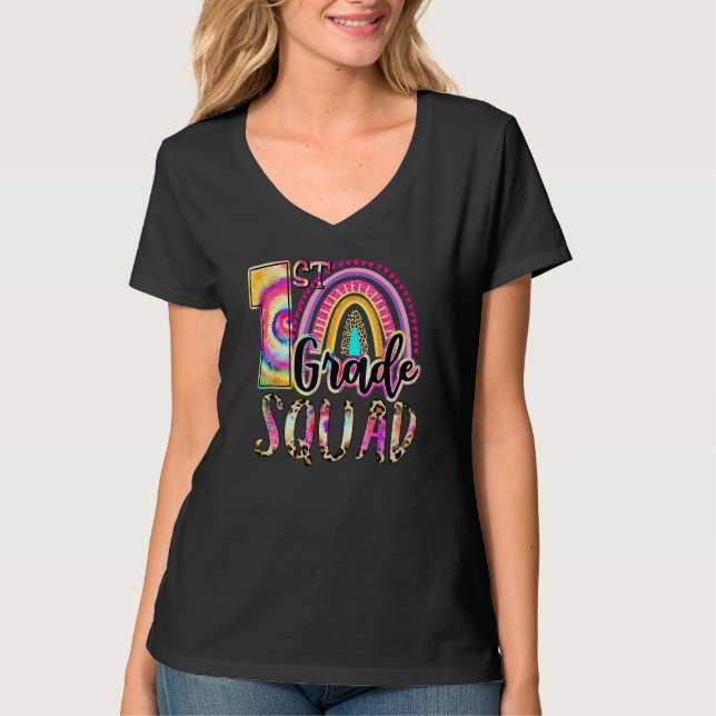 T-shirt 1st Grade Squad Tie Dye Back To School Teacher Stu (Devant)