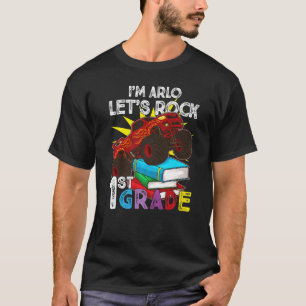 T-shirt 1st Grader Monster Truck Je suis Arlo Rock First