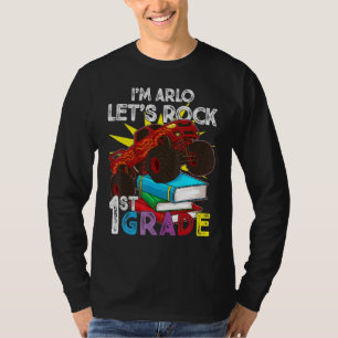 T-shirt 1st Grader Monster Truck Je suis Arlo Rock First