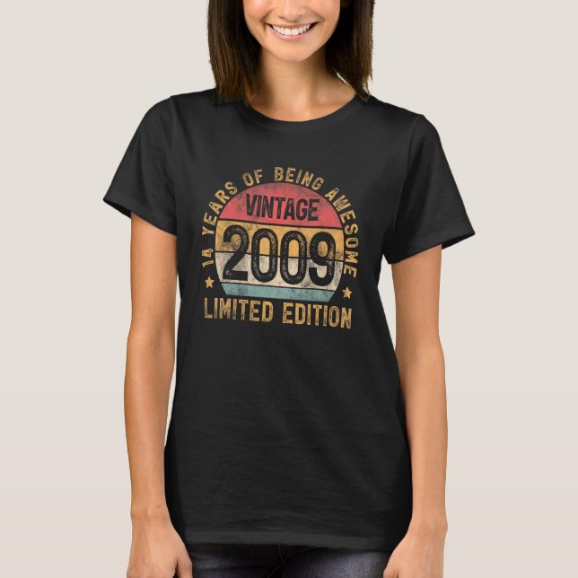 T-shirt 2009 Tourner 14 Anniversaires 14e anniversaire gar (Devant)
