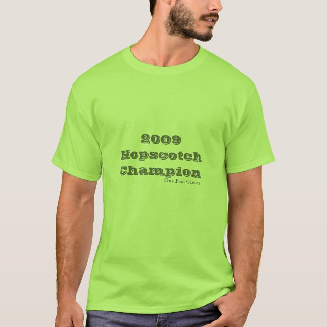 T-shirt 2009Hopscotch champion, jeux d'un pied (Devant)
