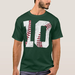 T-shirt 2012 10e anniversaire de baseball garçons Dix 10 D