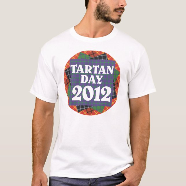 T-shirt 2012 de jour de tartan (Devant)