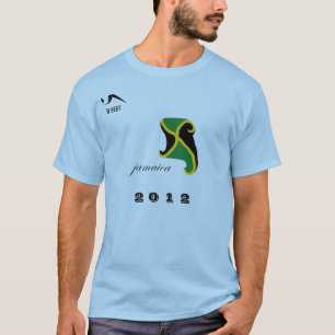 T-shirt 2012 olympique bleu de la Jamaïque