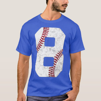 T-shirt 2014 8e cadeau d'anniversaire 8 ans de baseball hu