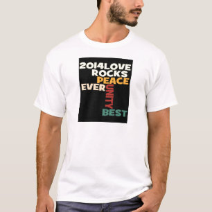 T-shirt 2014 Love Rocks Peace Art Imprimer