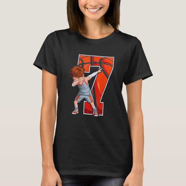 T-shirt 2016 7e anniversaire Basketball Sept 7 ans Garçon (Devant)