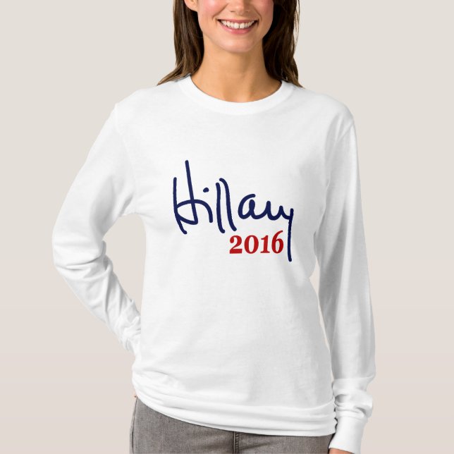 T-shirt 2016 de signature de Hillary (Devant)