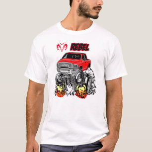 T-shirt 2017-20 Ram Rebel Pickup Truck Cartoon