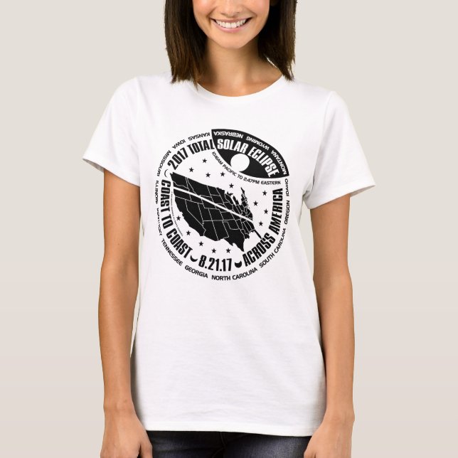 T-shirt 2017 TOTAL SOLAR ECLIPSE Designer Femmes Sport (Devant)