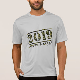 T-shirt 2019 la drogue sobre et propre d'alcool de