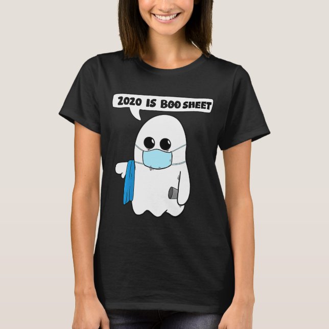 T-shirt 2020 Est Boo Sheet Halloween Ghost Wear Visage Mas (Devant)