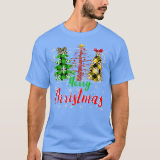 T-shirt 2021 Christmas Tree Buffalo Plaid Red Green Xmas L
