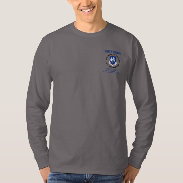 T-shirt 2021 Reunion Long Sleeve 65e Division d'infanterie (Devant)