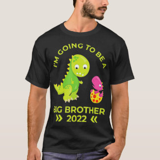 T-shirt 2022 Big Brother Little Sister Dinosaurs 