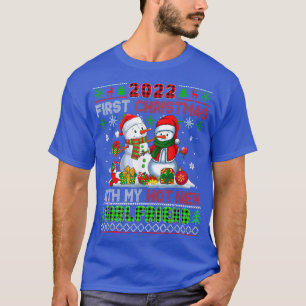 T-shirt 2022 Premiers Noël Avec Mon Hot New Girlfriend Sno
