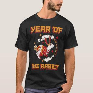T-shirt 2023 Année du Lapin Chat Nouvel An Chinois