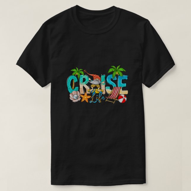T-shirt 2023 Cruise Life Famille Vacation Beach Gnome Matc (Design devant)