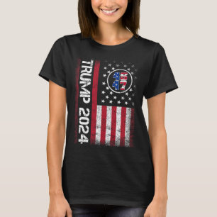 T-shirt 2024 45 47 Stand With American Flag Hommes Femmes