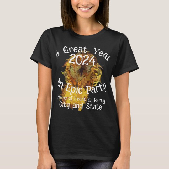 T-shirt 2024 Anniversaire Fille Garçon Maman Papa Papa Gra (Devant)