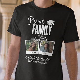 T-shirt 2024 Fière famille de la photo personnalisée du di
