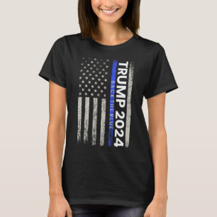 T-shirt 2024 Retour La Ligne Bleue Bleue Bleue Légère Poli