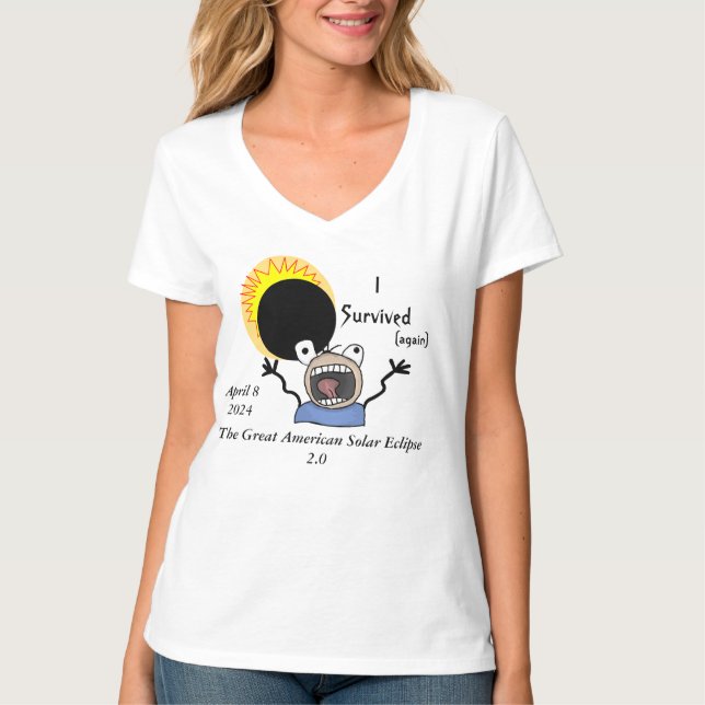 T-shirt 2024 Solar Eclipse Survival (Devant)