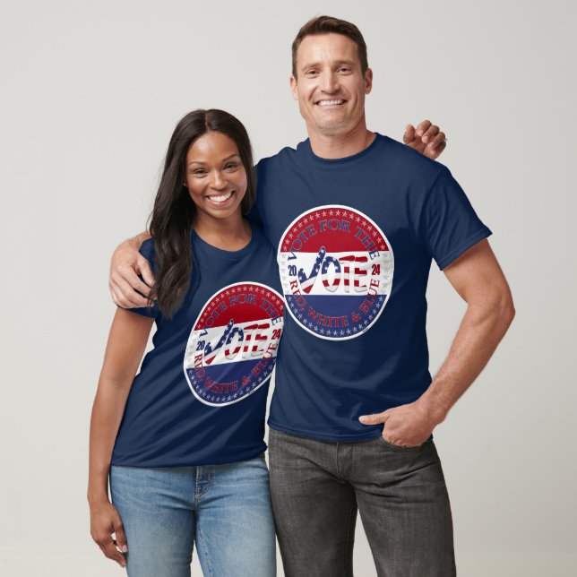 T-shirt 2024 Vote Pour La Coche Rouge, Bleu Blanc États-Un (Unisexe)