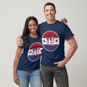T-shirt 2024 Votre Vote Compte Drapeau USA V O T E!