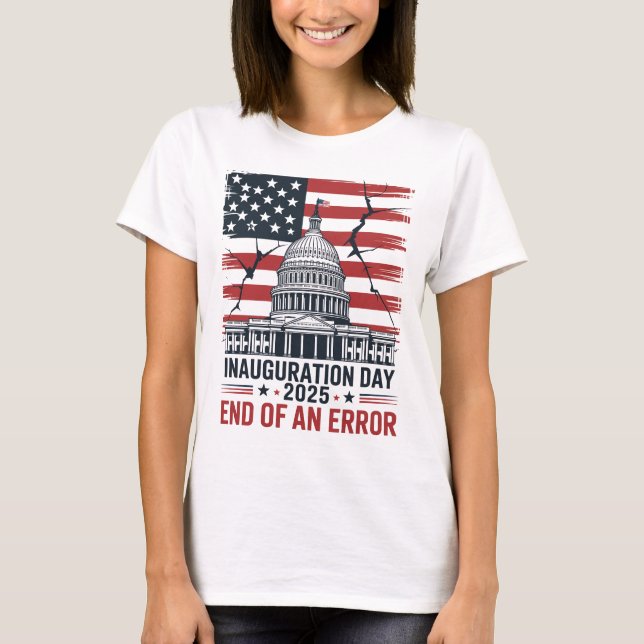 T-shirt 2025 Inauguration – End of an Error USA Flag (Devant)