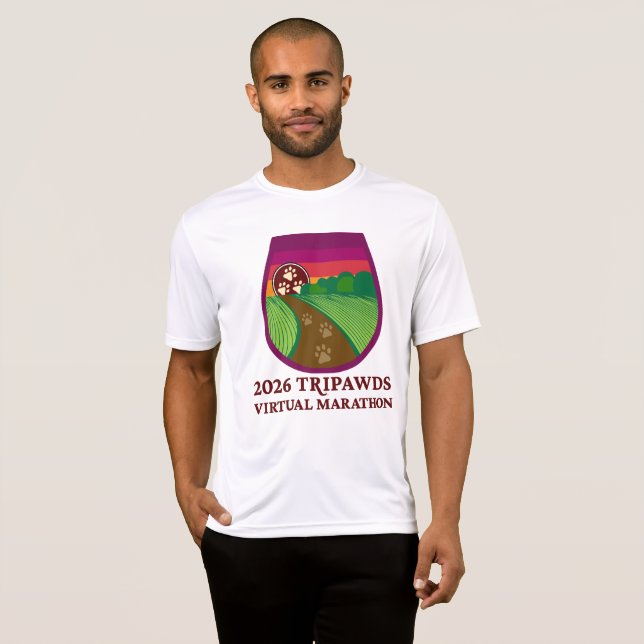T-shirt 2026 Tripawds Marathon Performance  (Devant entier)